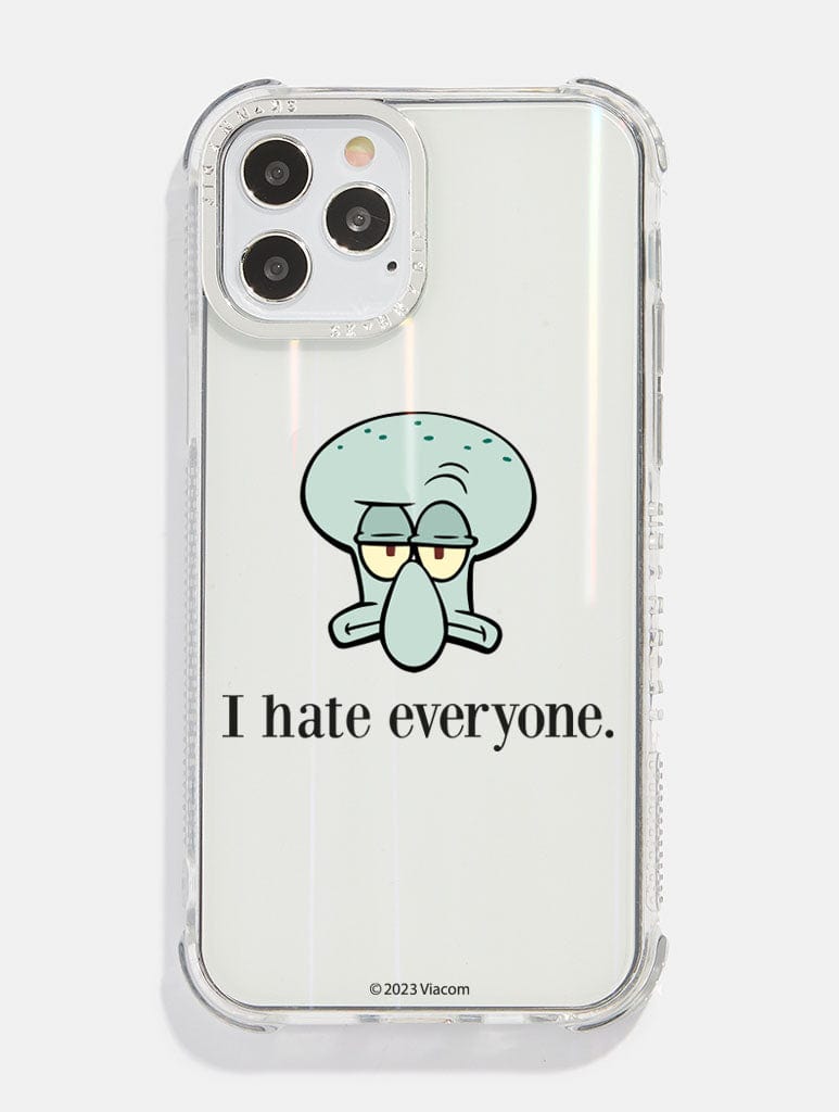 Sponge Bob x Skinnydip Squidward I Hate Everyone Shock i Phone Case, i Phone 15 Pro Case