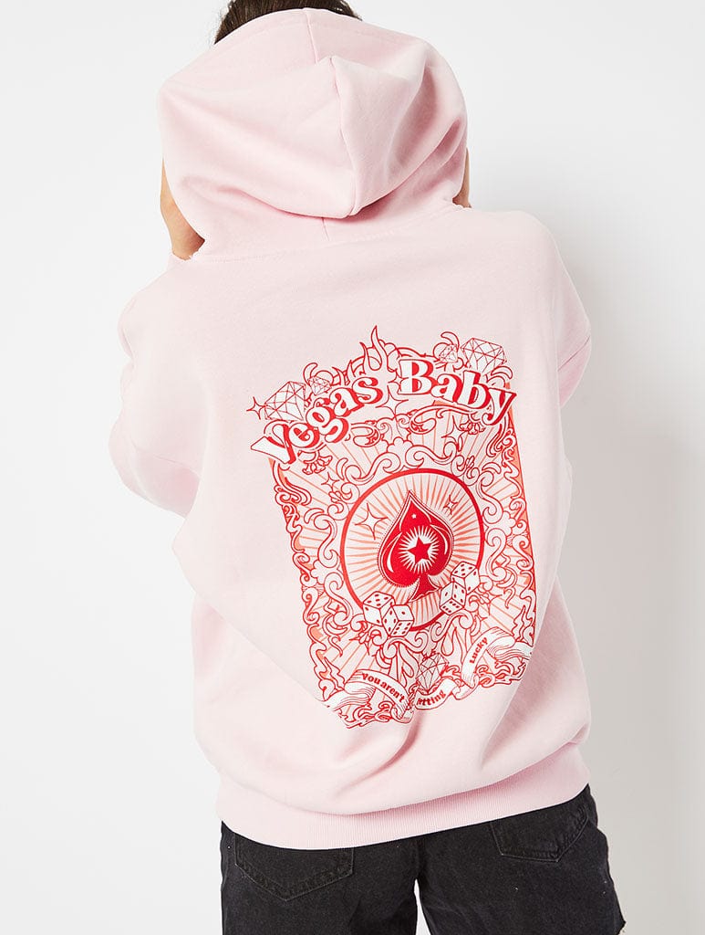 Vegas Baby Oversized Hoodie in Pink, S