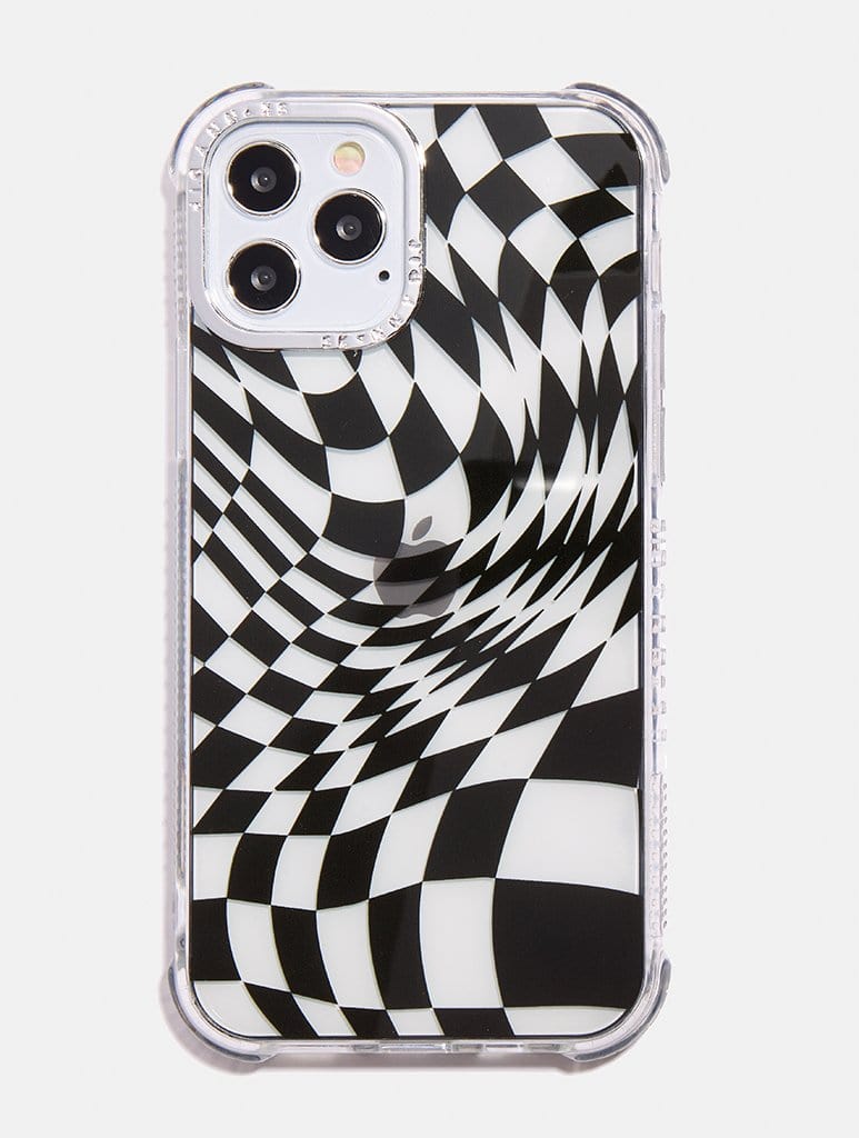 Warped Check Shock i Phone Case, i Phone 15 Pro Max Case