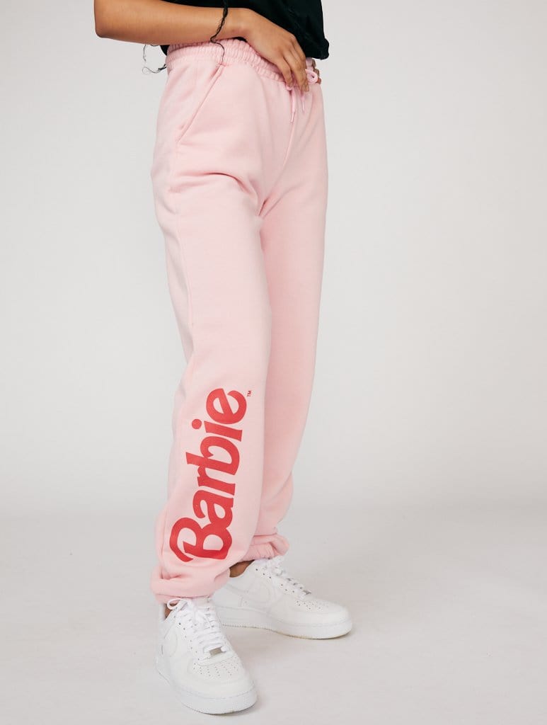 Barbie x Skinnydip Pink Logo Joggers, XL