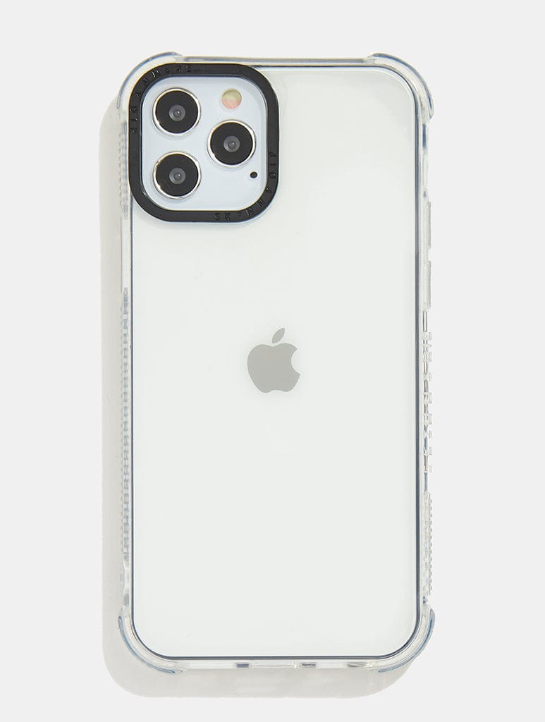 Minimal Clear & Black Camera Hole Shock i Phone Case, i Phone 14 Pro Case