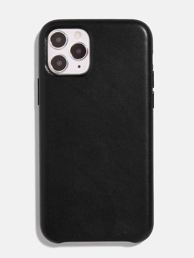 Black Faux Leather Case, iPhone 12 Mini Case