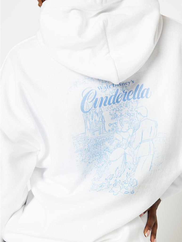 Disney x Skinnydip Cinderella White Poster Hoodie, M