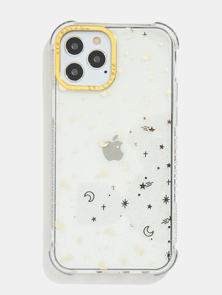 Gold Ditsy Moon Shock iPhone Case, iPhone 13 Pro Case