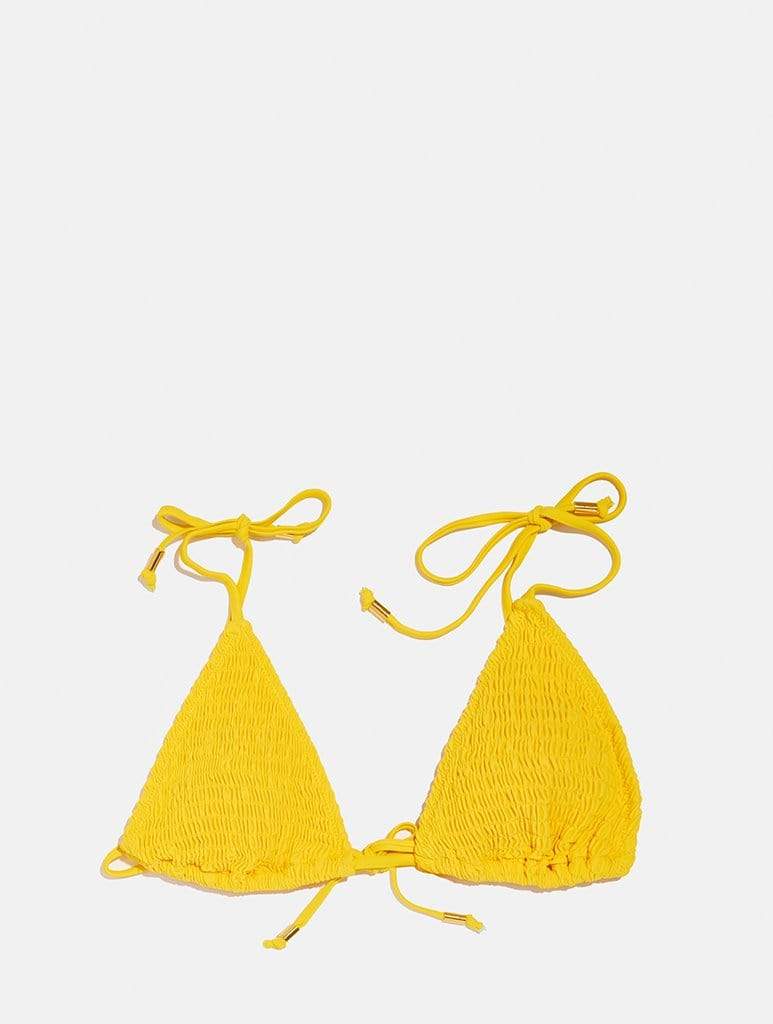 Hawaii Yellow Smock Bikini Top, 20