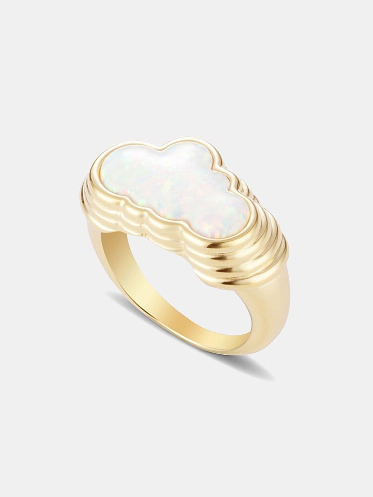 July Child Head In The Clouds Gold Ring, M