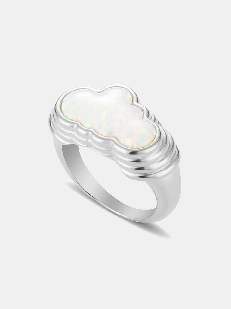 July Child Head In The Clouds Silver Ring, S