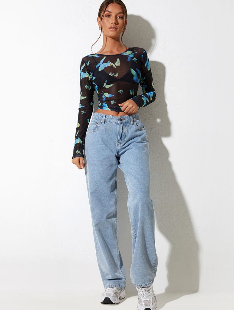 Elijah Butterfly Long Sleeve Top | Motel Rocks | Skinnydip London