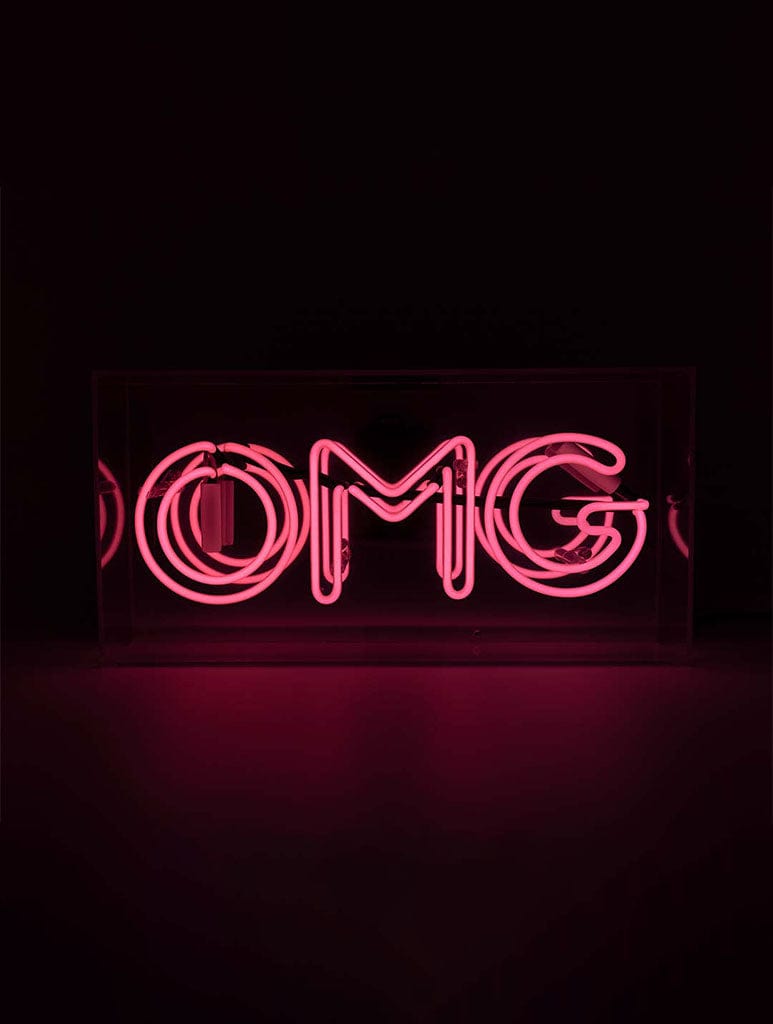 OMG Neon Box Sign