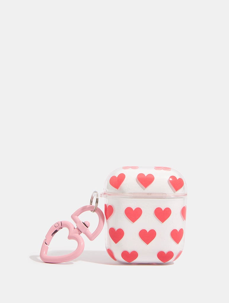 Pink And Red Heart AirPods Case