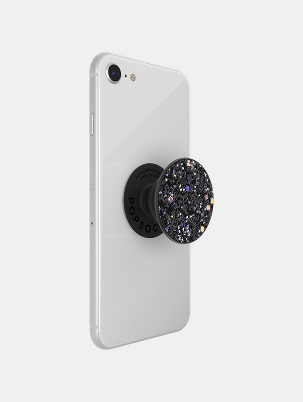 PopSockets PopGrip Swappable Sparkle Black Phone Grips PopSockets Grips