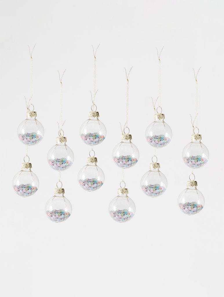 Sass & Belle Pastel Stars Mini Baubles - Set of 12