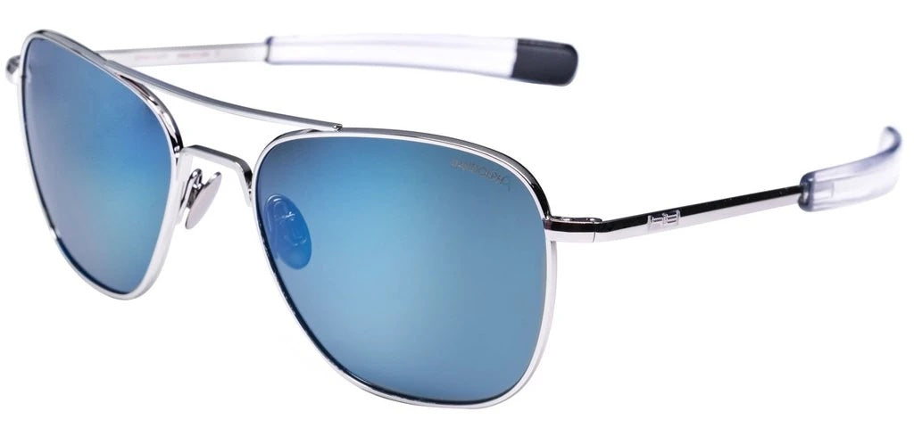 Randolph Aviator AF265 White Gold / Cobalt size 55mm Polarized