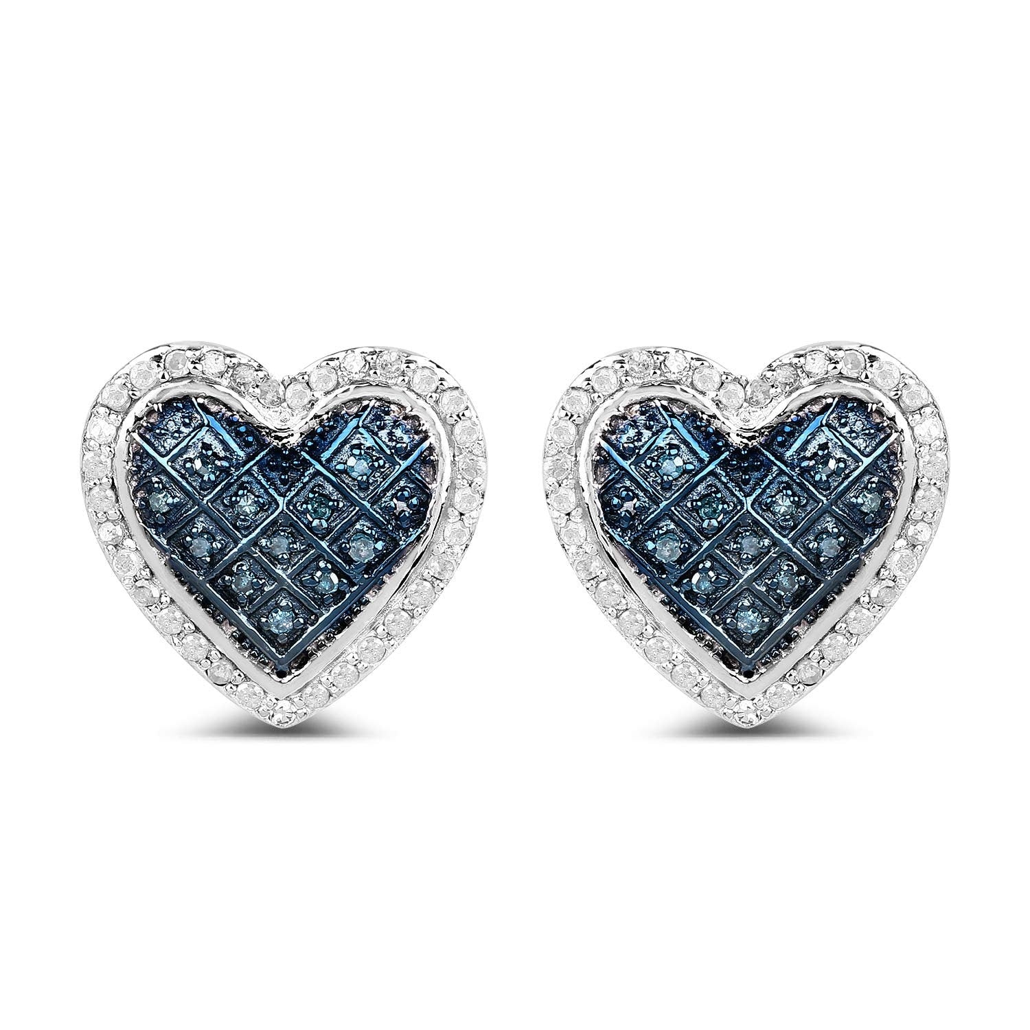 diamond face earrings