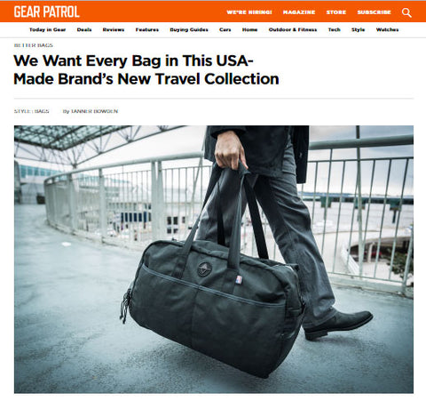 Gear Patrol for North St. Bags Weekender Travel Series