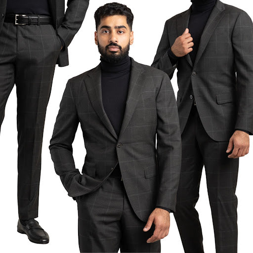 Boglioli Grey Check Suit