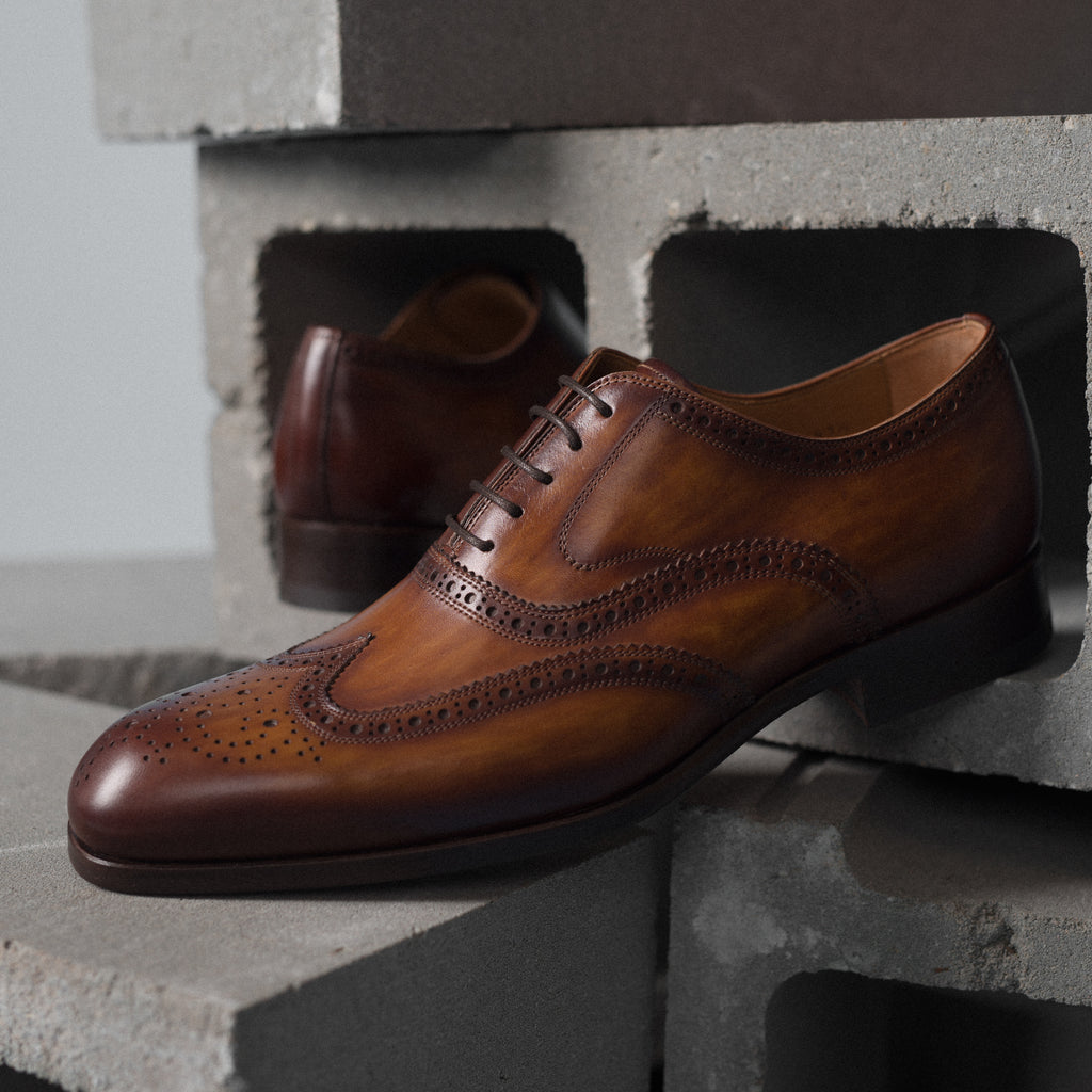 MAGNANNI - ARCADE WING TIP - BROWN - LEATHER - LACE UP WINGTIP