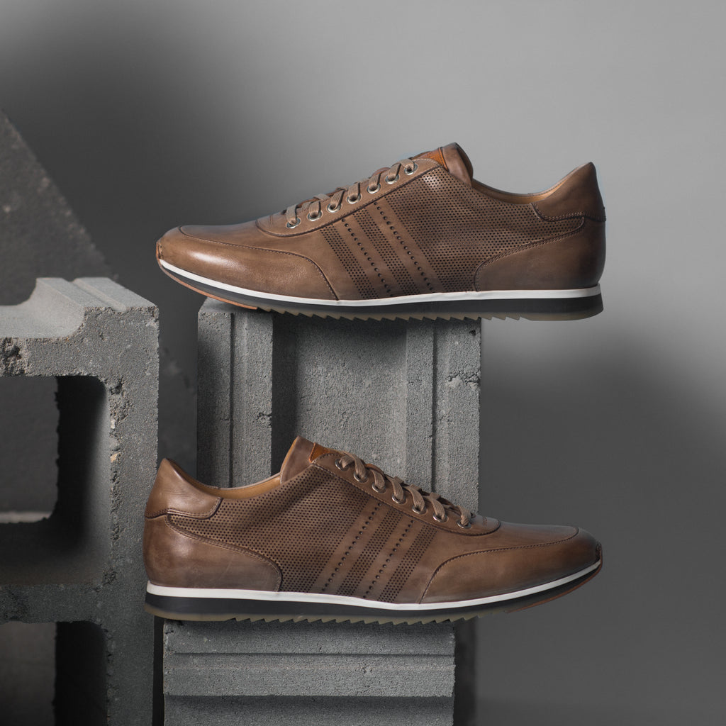 MAGNANNI - MERINO SNEAKER - BROWN - LEATHER - SNEAKER