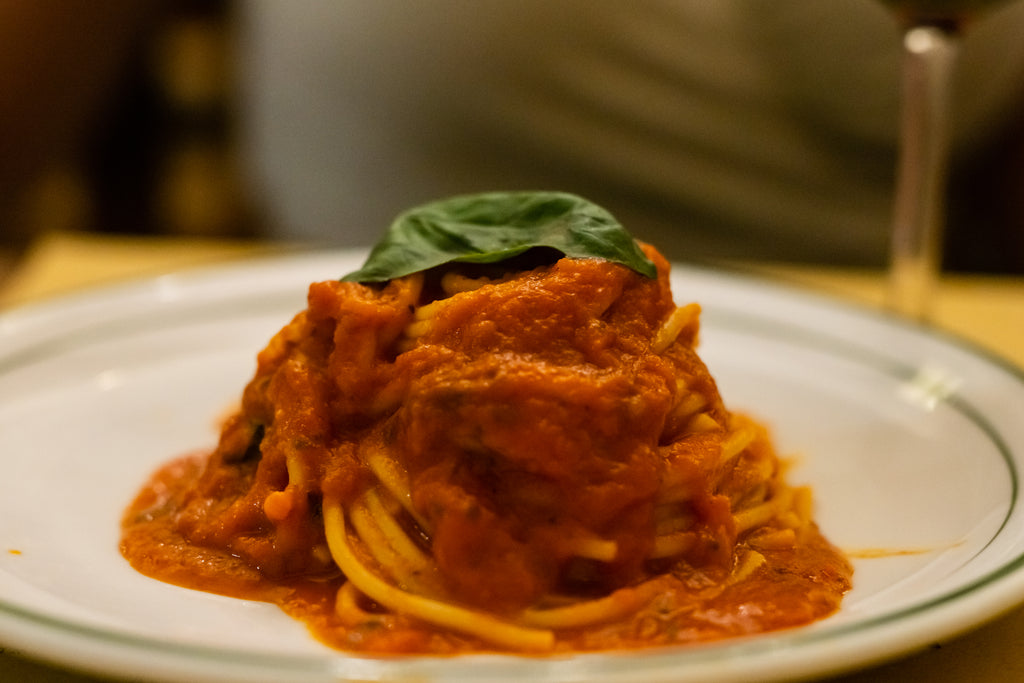 Spaghetti with tomato sauce