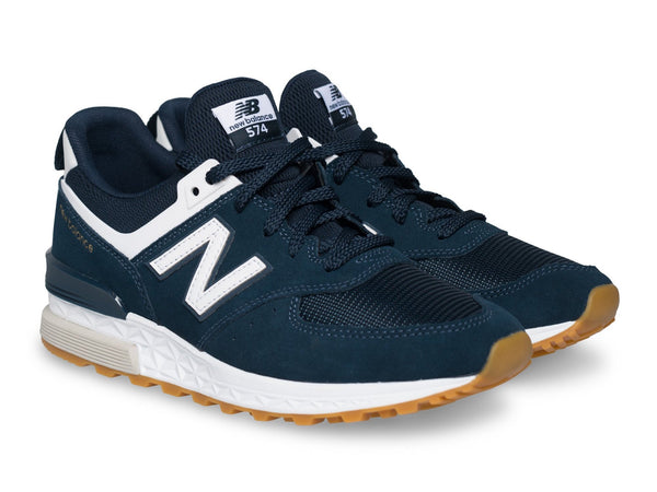 New Balance navy and white shoes