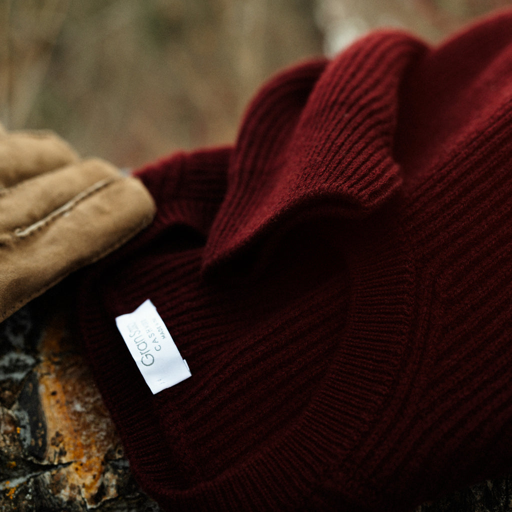 Close up of cashmere sweater