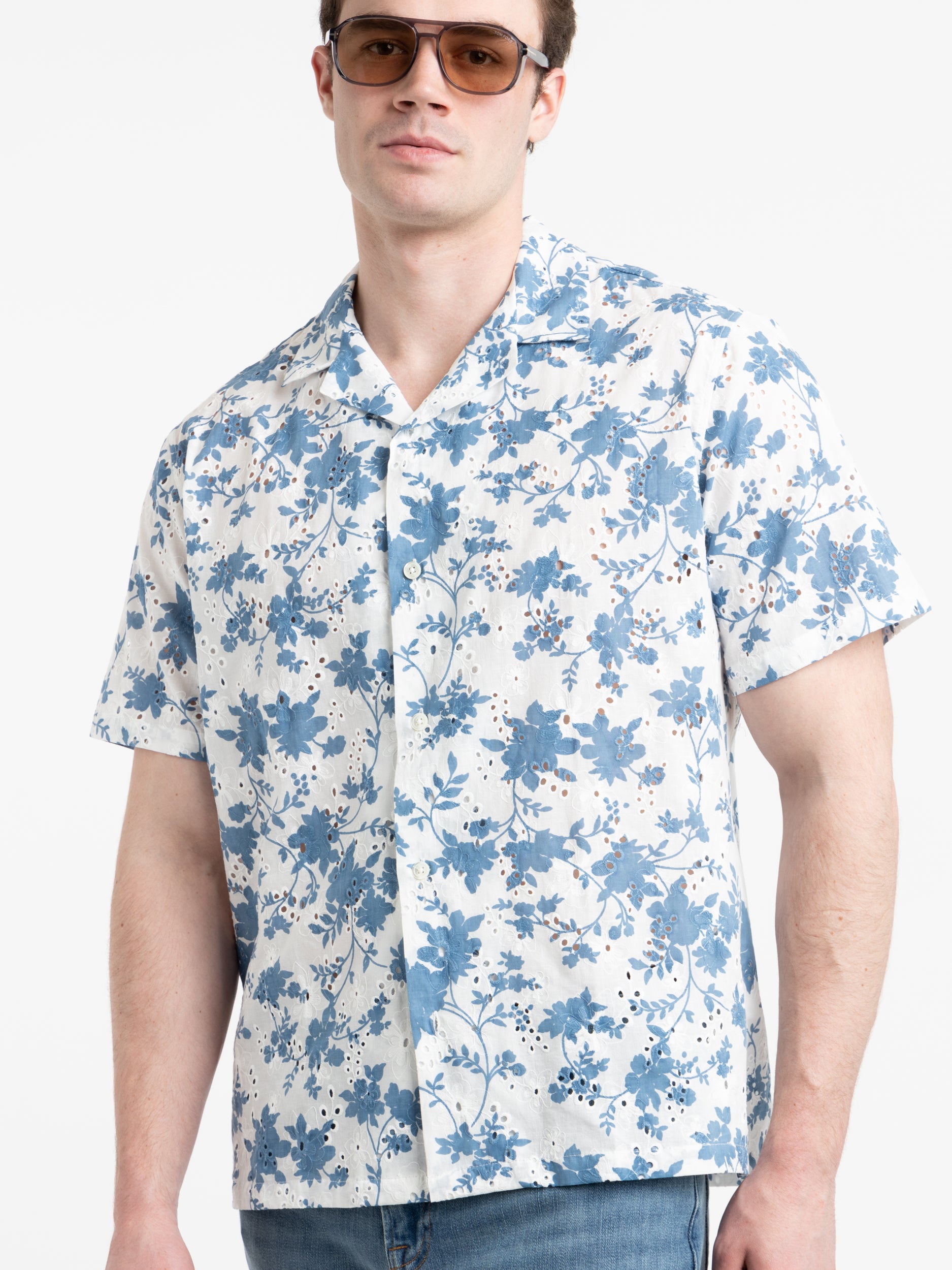 Blue Minho Floral Shirt