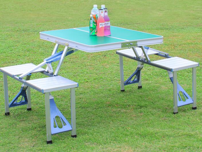 Aluminium Alloy Outdoor Camping Picnic Table Integrated Folding Table ...