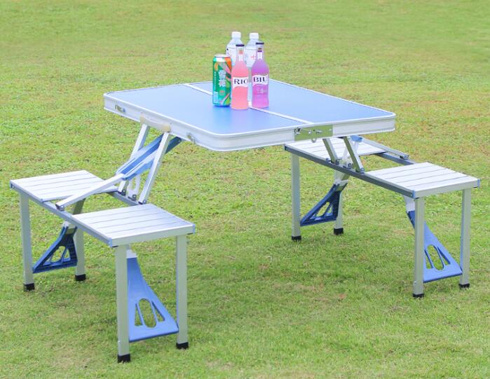 Aluminium Alloy Outdoor Camping Picnic Table Integrated Folding Table ...