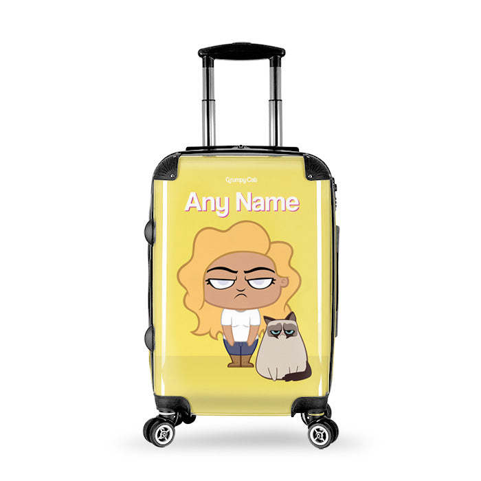 away yellow suitcase