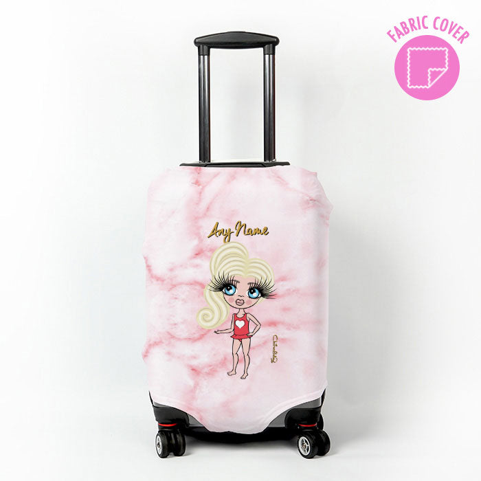 marble effect luggage