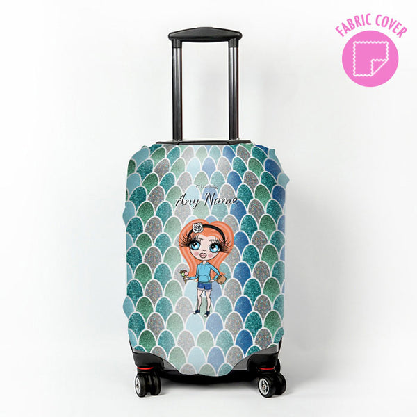 ombre mermaid suitcase