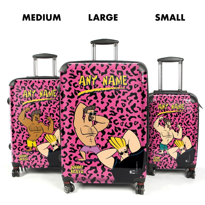 pink leopard suitcase