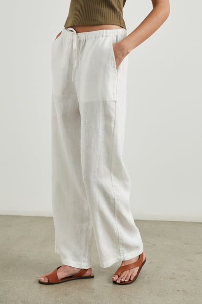 Coastline Eyelet Pants (White)