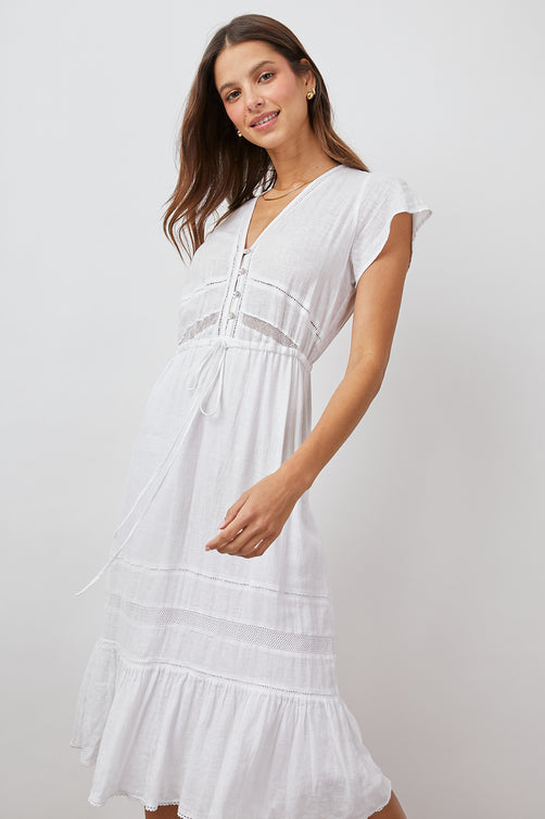 KIKI DRESS - WHITE LACE DETAIL – Rails