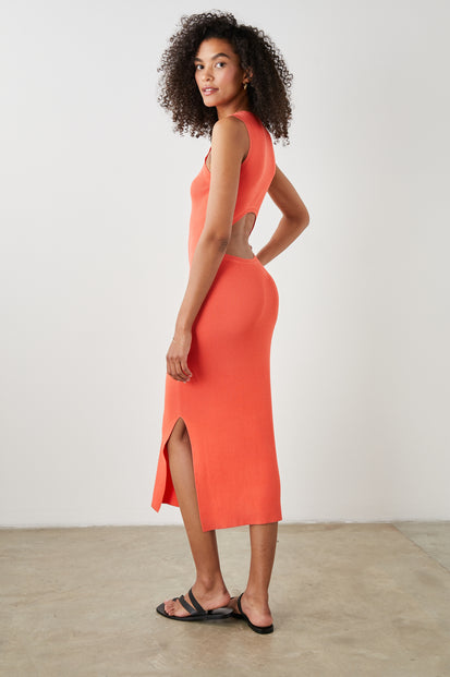 CHRISSY DRESS - TANGERINE – Rails