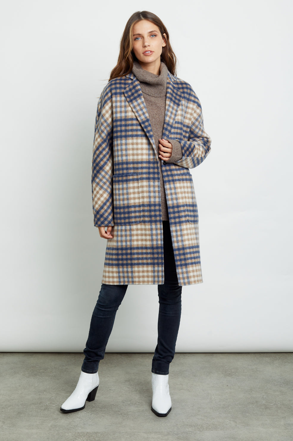 EVEREST - BEIGE BLUE PLAID | Rails