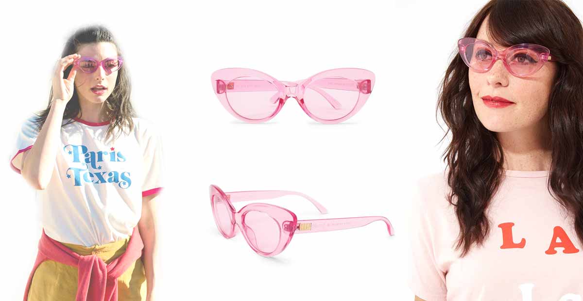 cool girl pink Sunglasses by bando and crap eyewear
