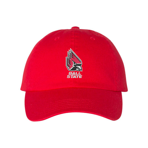 Ball State Vintage Charlie Cardinal White Dad Hat | Ball State University