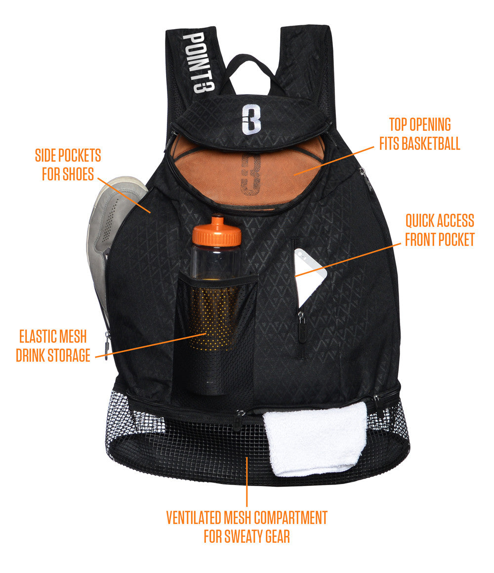 backpack with basketball pocket