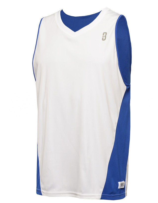 royal blue and white basketball jersey