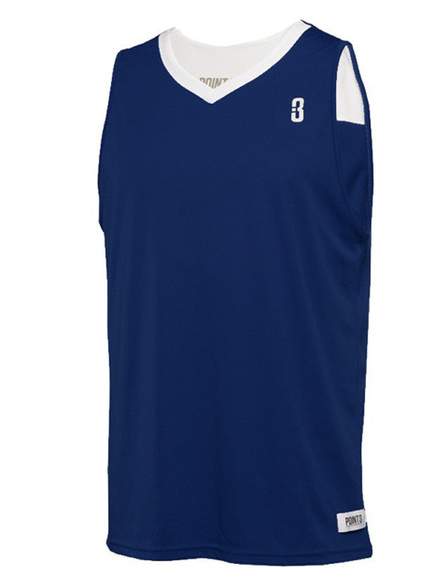 blue white basketball jersey