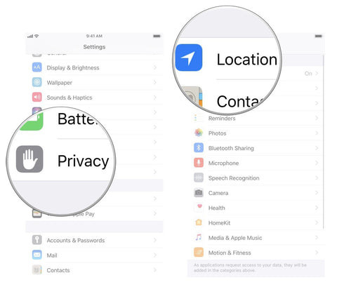 How to turn off iPhone location service