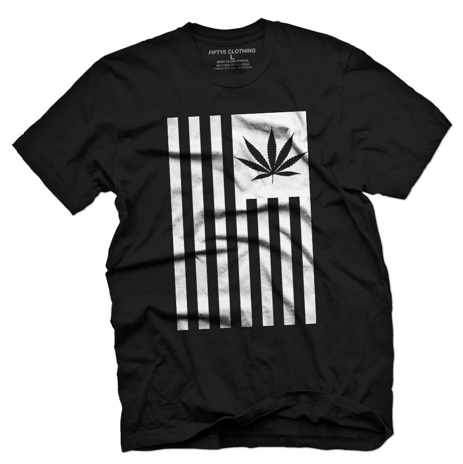 Marijuana American Flag Men's T Shirt
