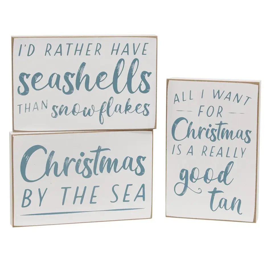 Christmas by the Sea Blocks, 6"