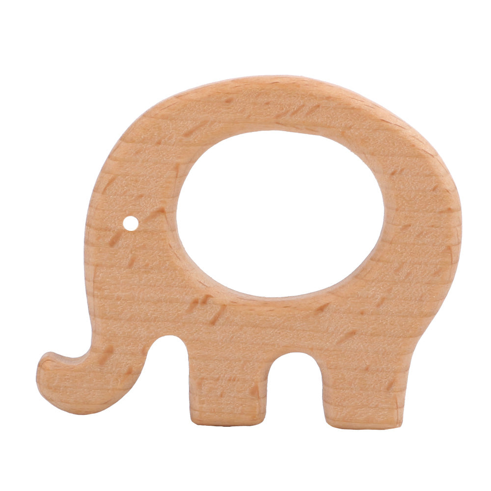 wooden animal teether