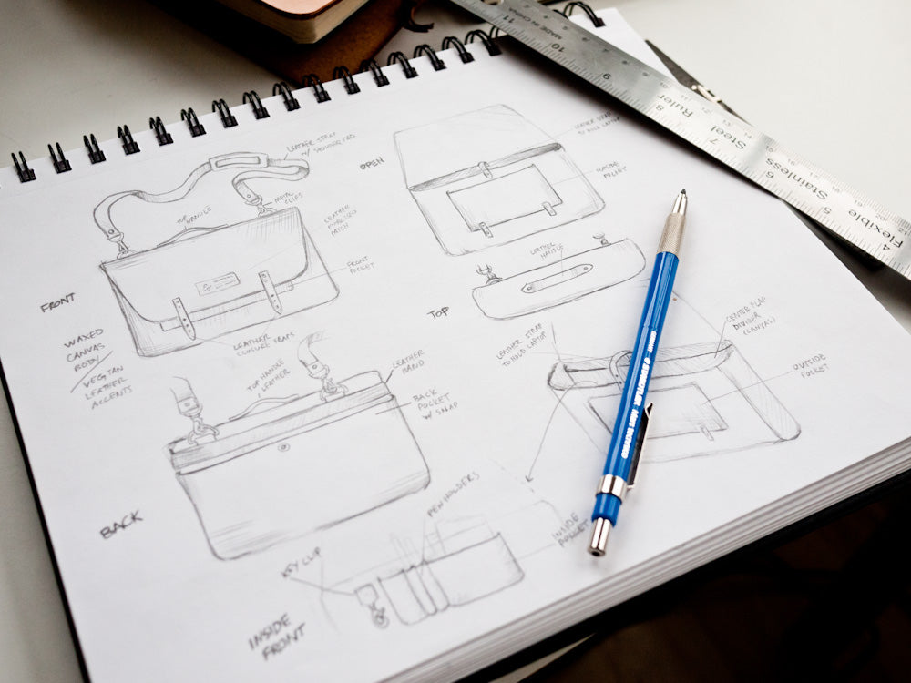Industrial design sketch Design sketch Bag illustration