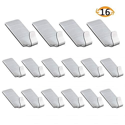 Aiwant Adhesive Hooks 3m Back Glue Utility Heavy Duty Waterproof Searnless Sticky Hook Bathroom Kitchen Restroom Wall Door Ceiling More Transparent
