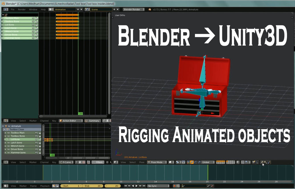 Blender Unity3D - Rigging Objects - Tutorial | Medhue Animations