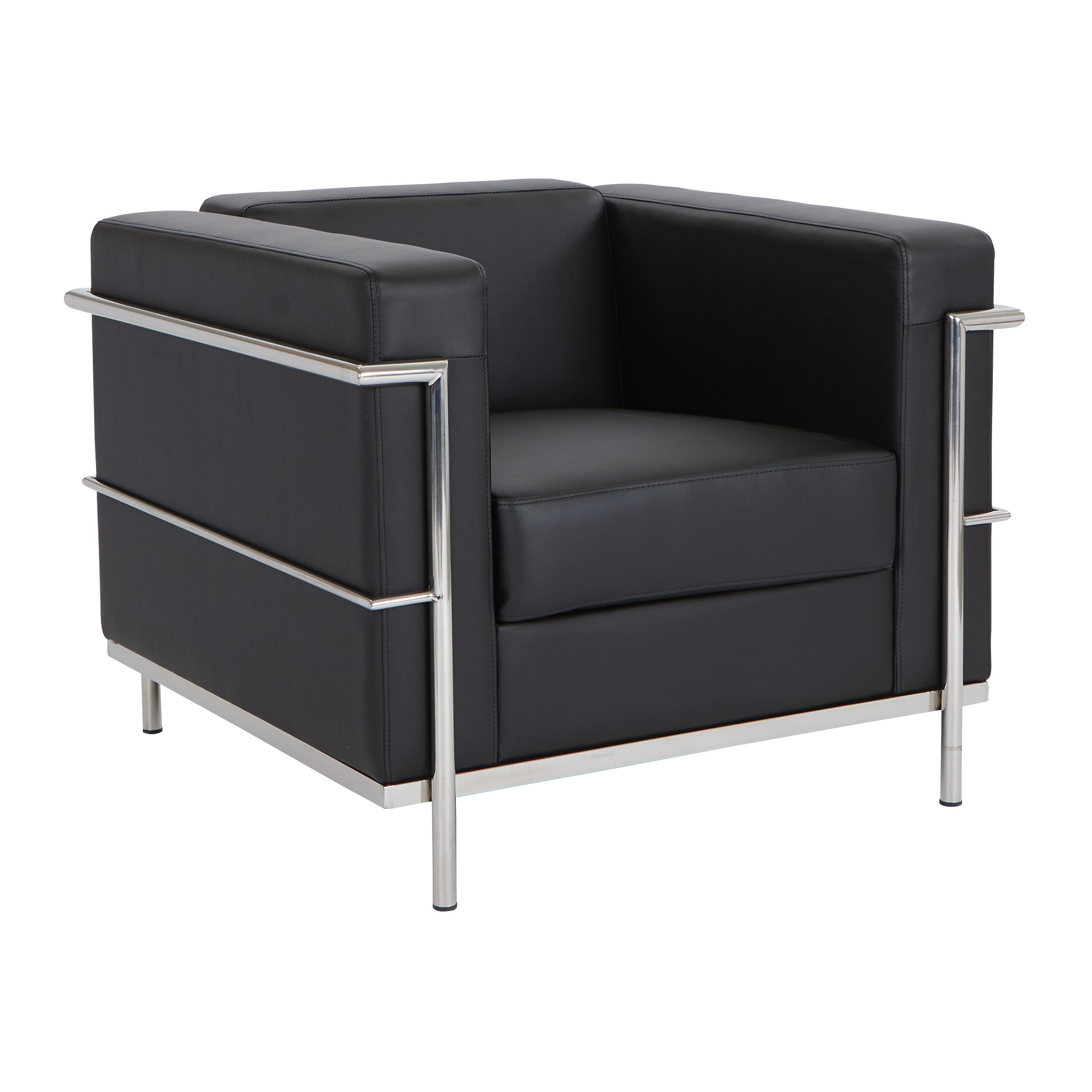bonded leather modern lounge chair
