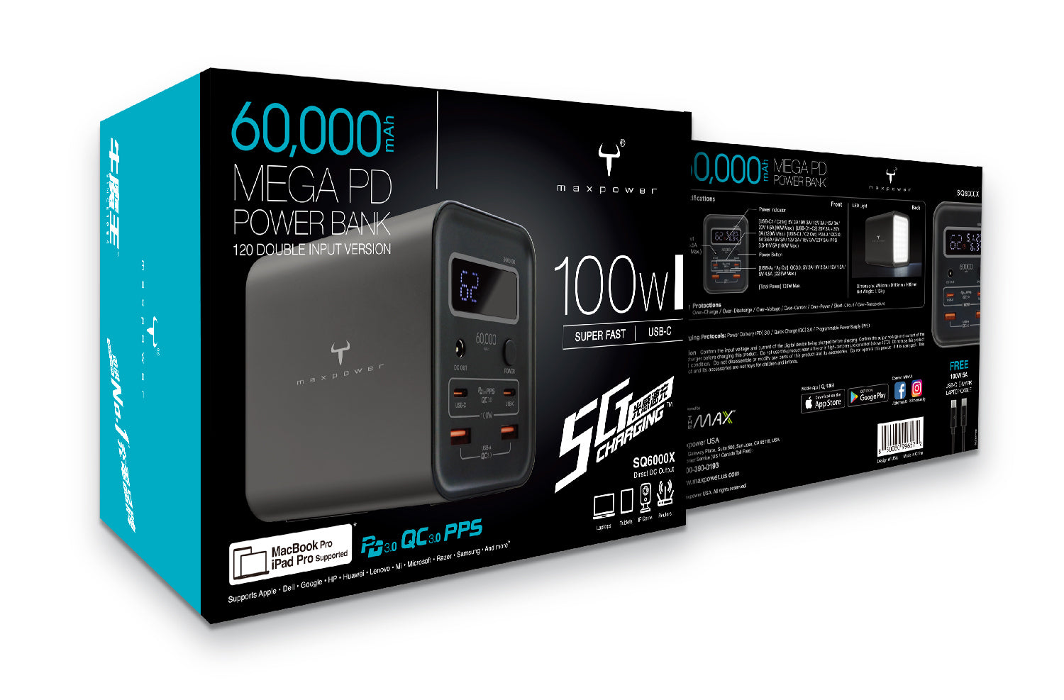 牛魔王SQ6000X 60,000mAh 外置充電器– 2the Max Online